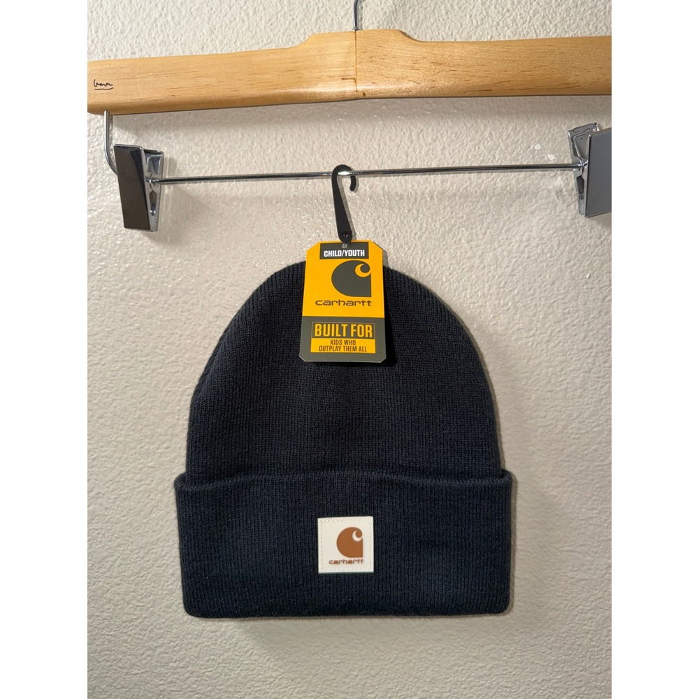 NEW Carhartt Kids Youth Black Beanie